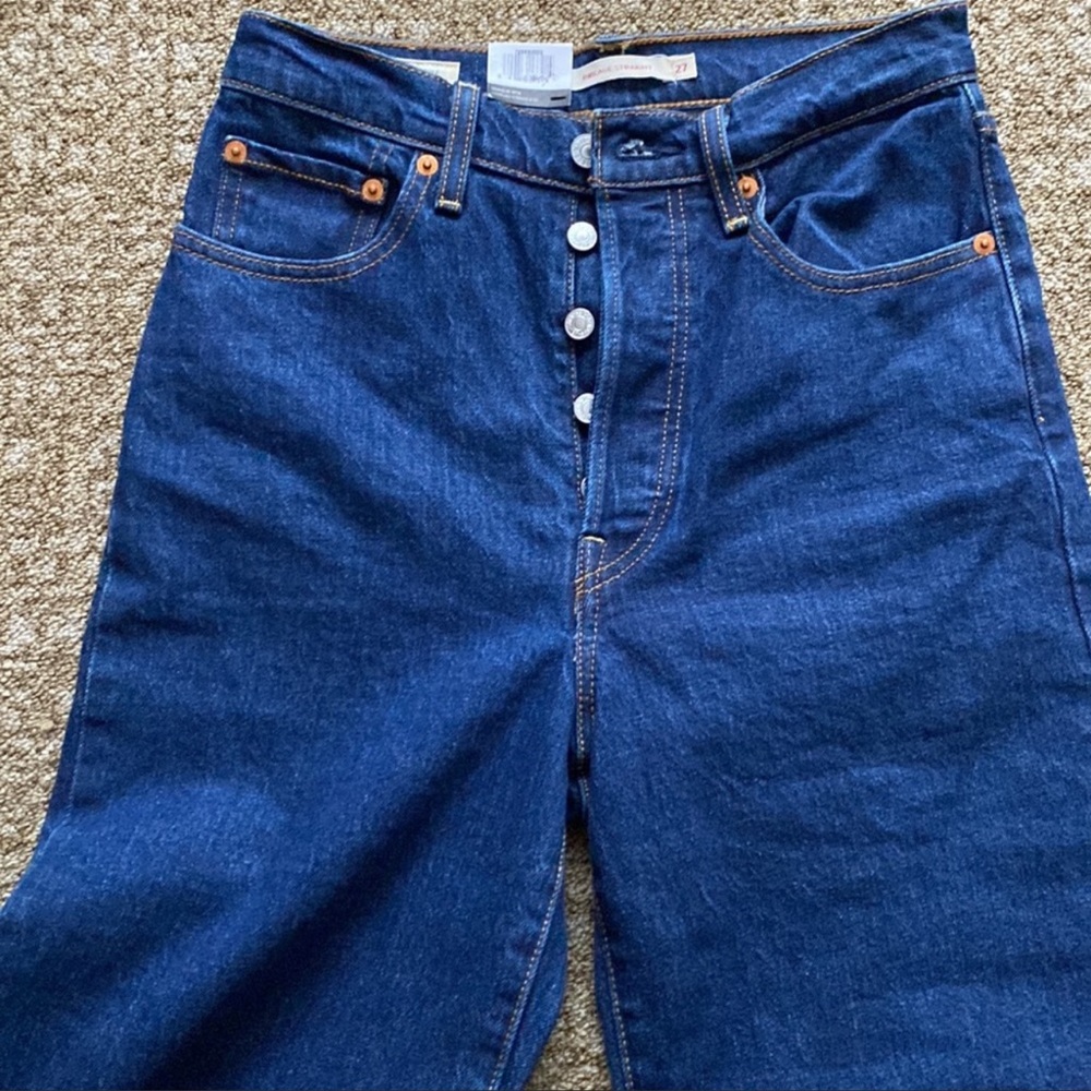 Levi's® Premium RIBCAGE STRAIGHT ANKLE WOMEN'S JEANS 27 x 29 inseam - Picture 6 of 9